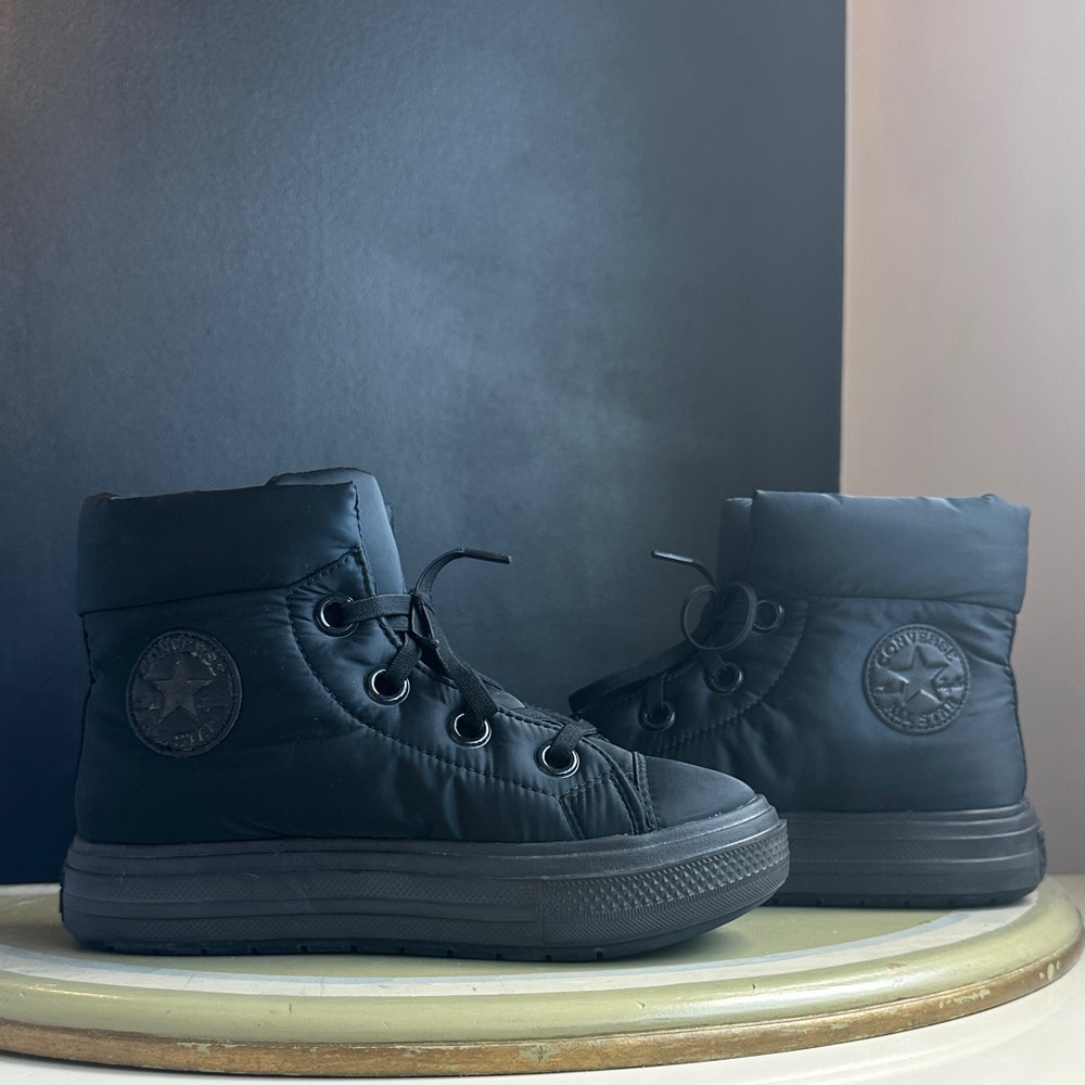 Converse Black Puffer High-Top Sneaker Boot - Picture 2 of 6